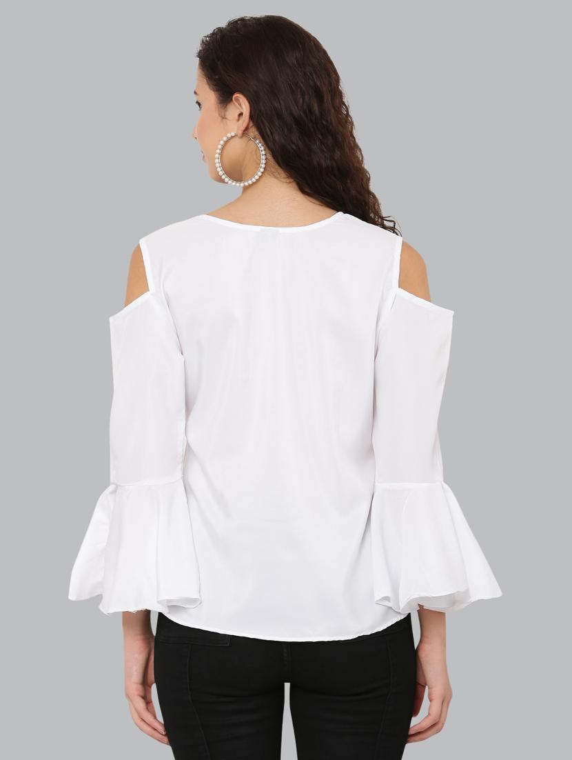 women's straight round neck top - 20056119 - Standard Image - 4