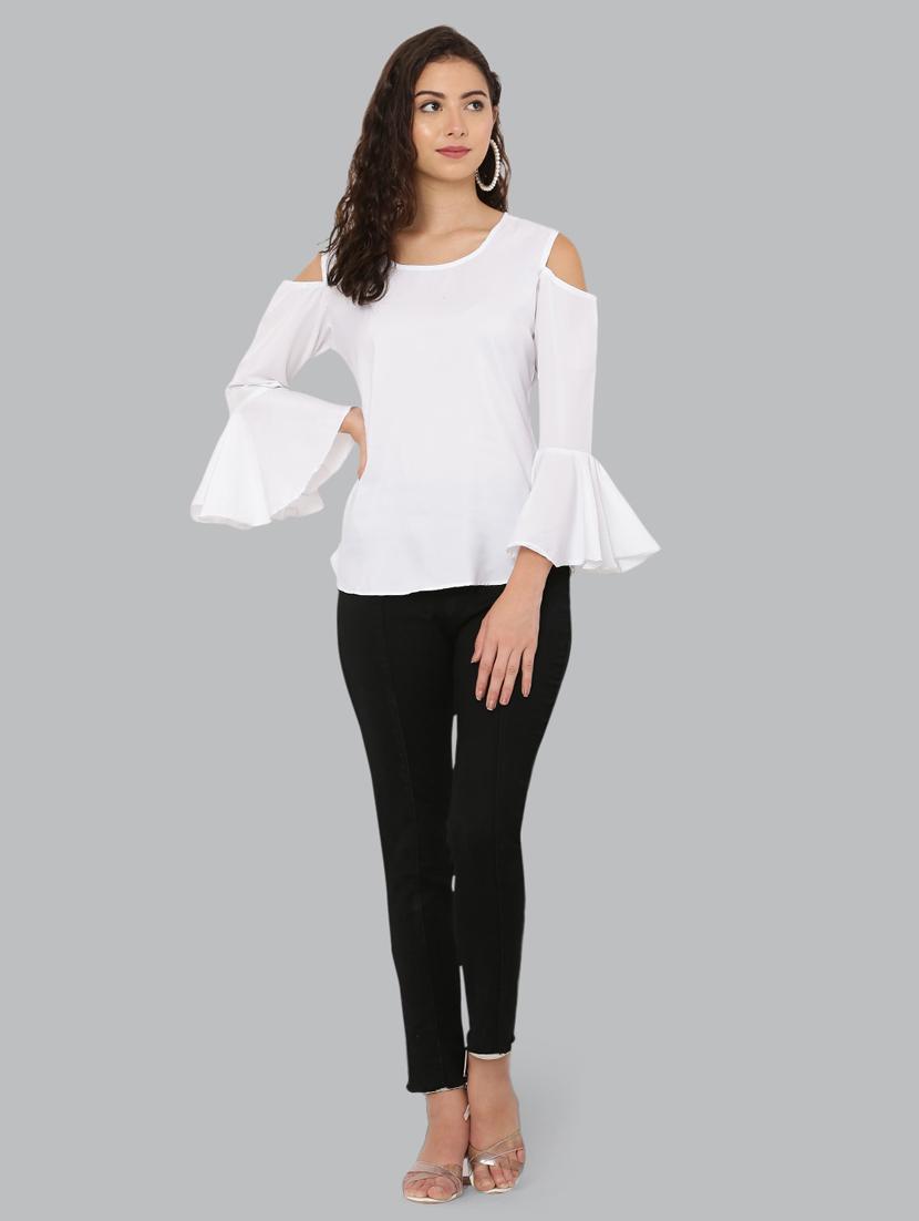 women's straight round neck top - 20056119 - Standard Image - 6
