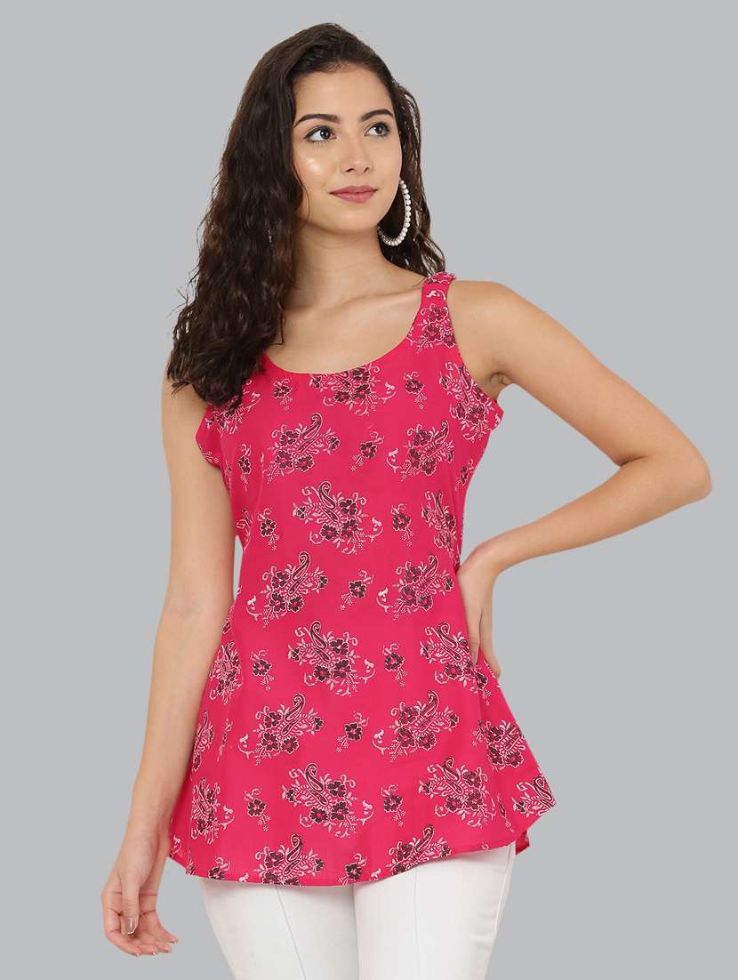 women's a line round neck top - 20056121 -  Standard Image - 1