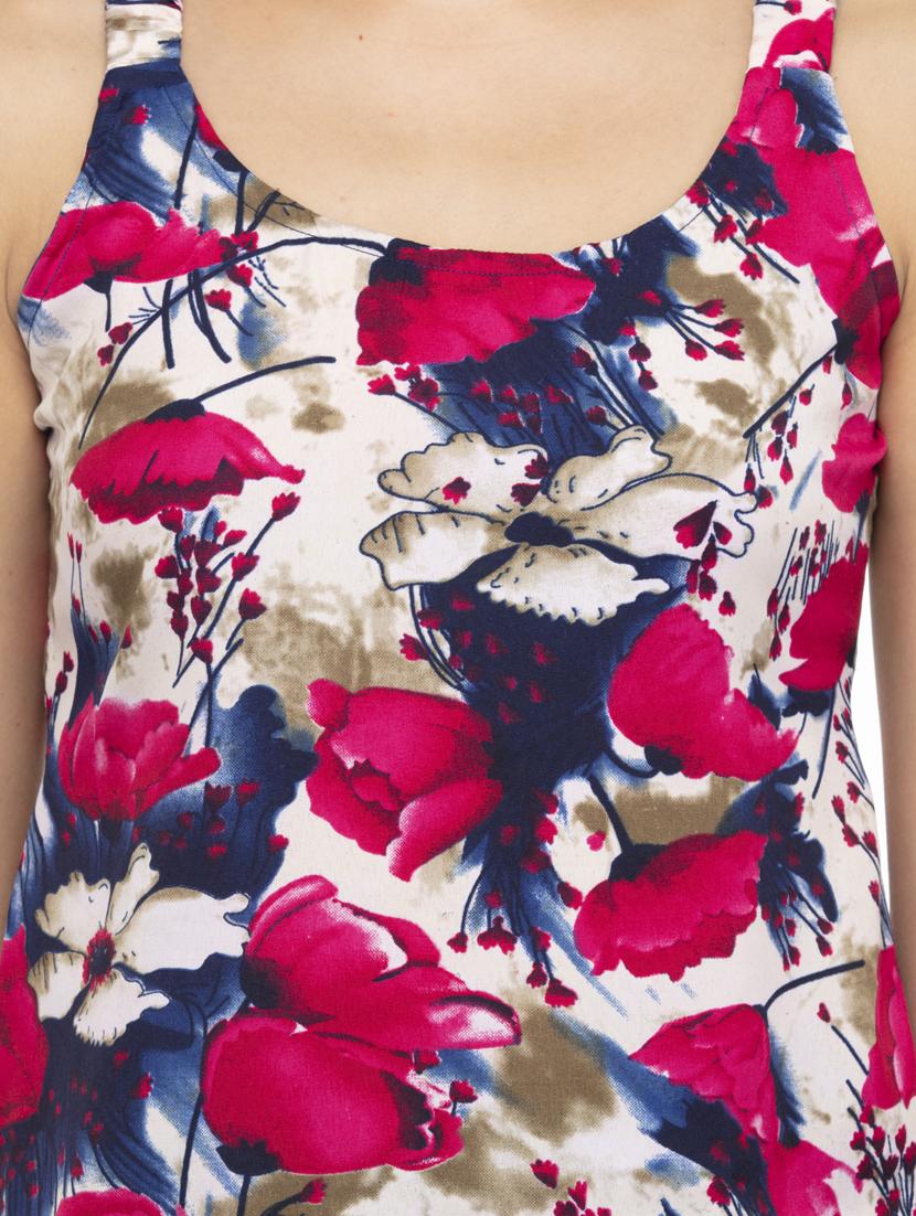 women's straight round neck top - 20056128 - Standard Image - 4