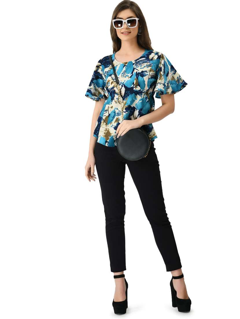 women's a line round neck top - 20056132 -  Standard Image - 4