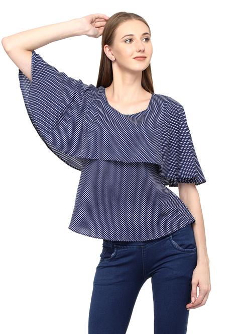 women's layered round neck top - 20056134 - Standard Image - 0