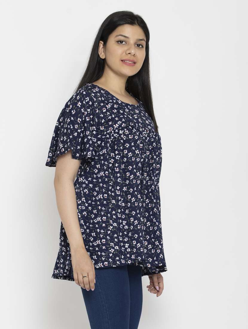 women's straight round neck top - 20056138 -  Standard Image - 1