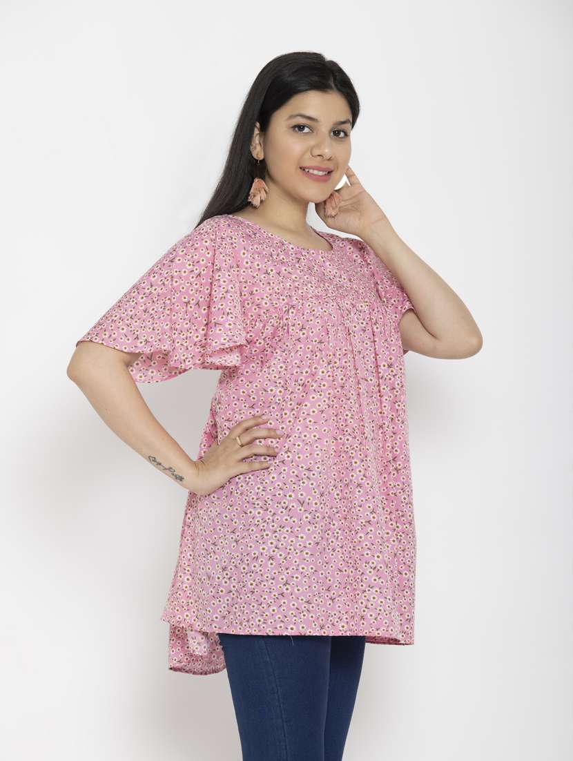 women's straight round neck top - 20056139 -  Standard Image - 1