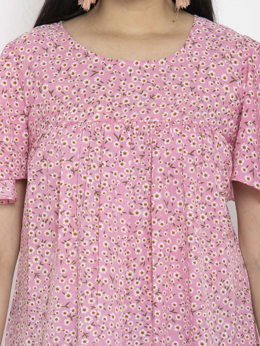 women's straight round neck top - 20056139 -  Standard Image - 4