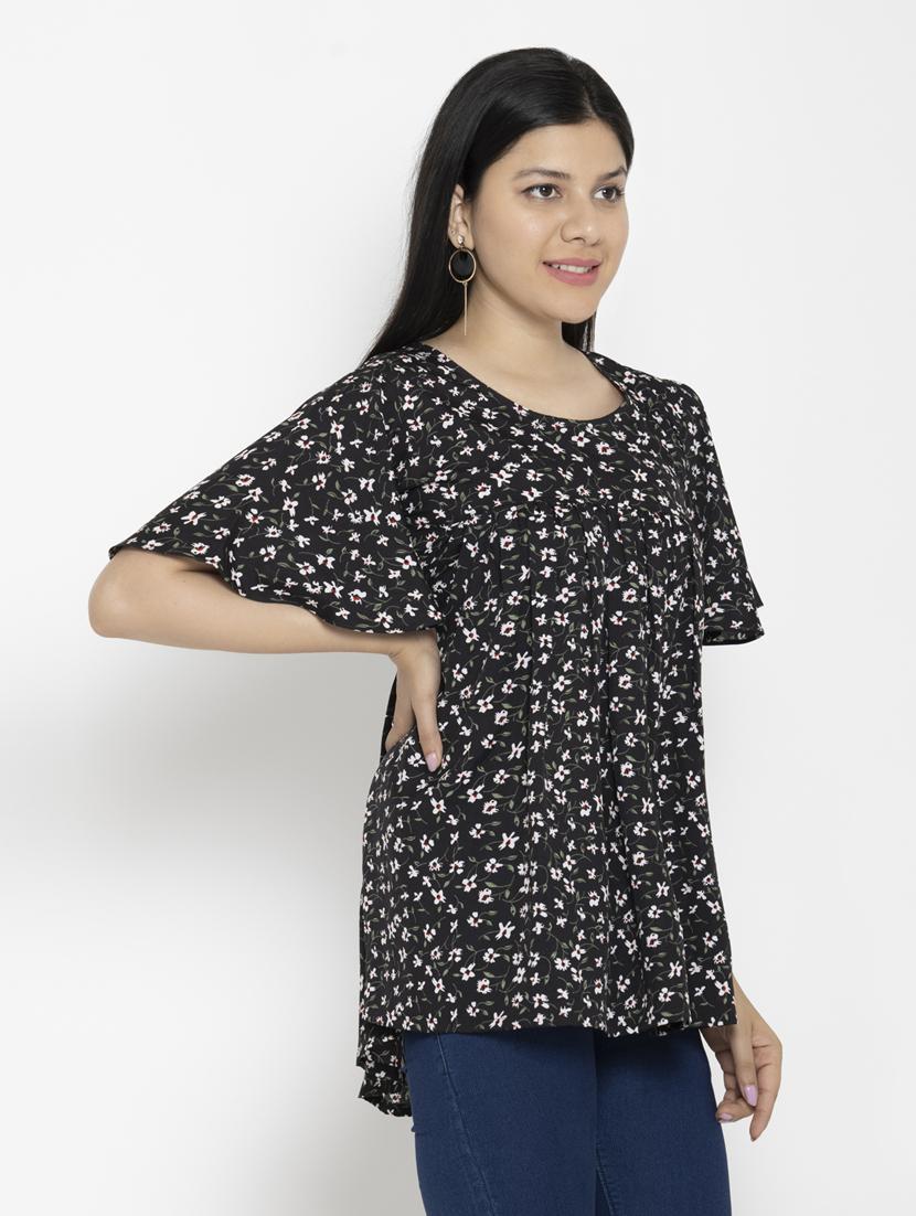 women's peplum round neck top - 20056140 -  Standard Image - 1