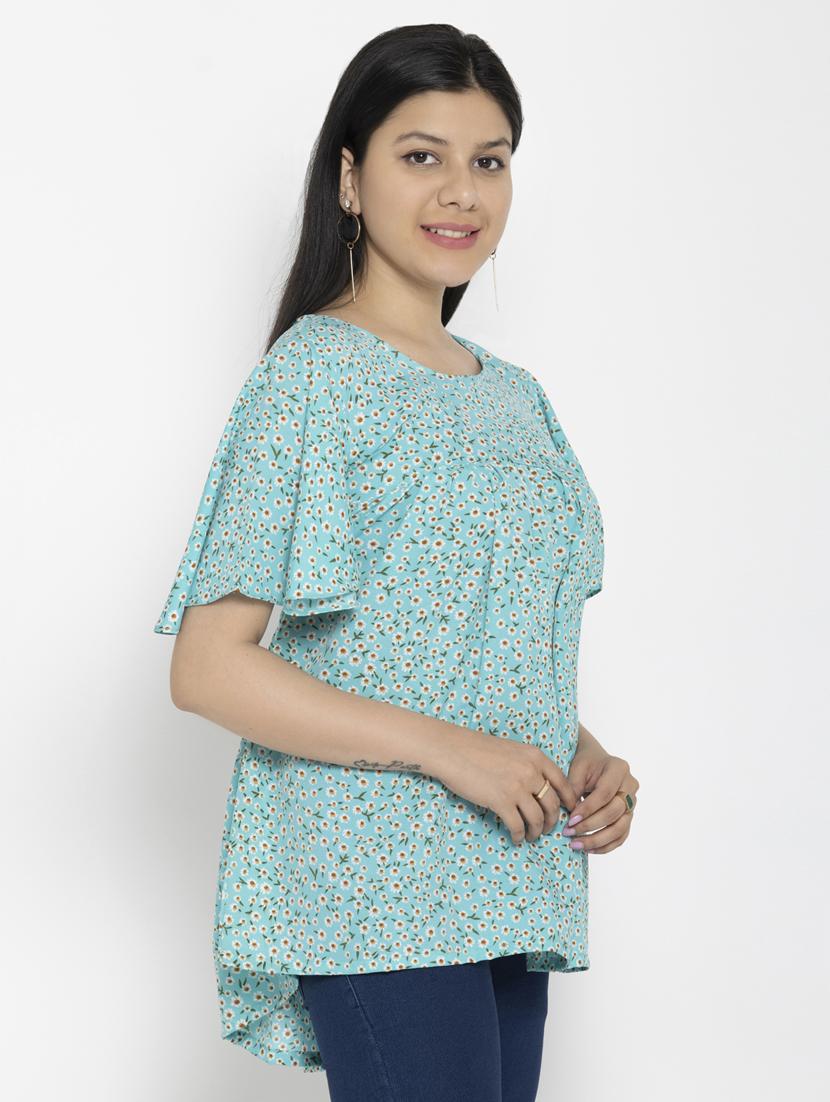 women's straight round neck top - 20056141 -  Standard Image - 1