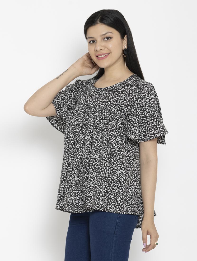 women's straight round neck top - 20056144 - Zoom Image - 0