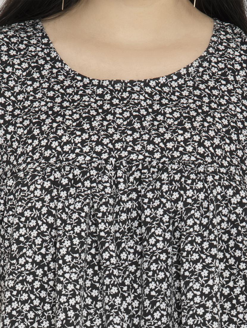 women's straight round neck top - 20056144 - Standard Image - 4