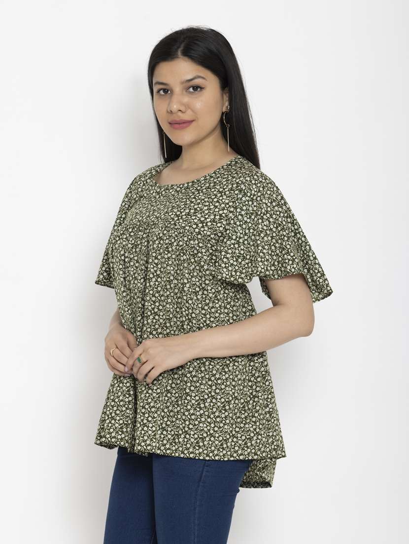 women's straight round neck top