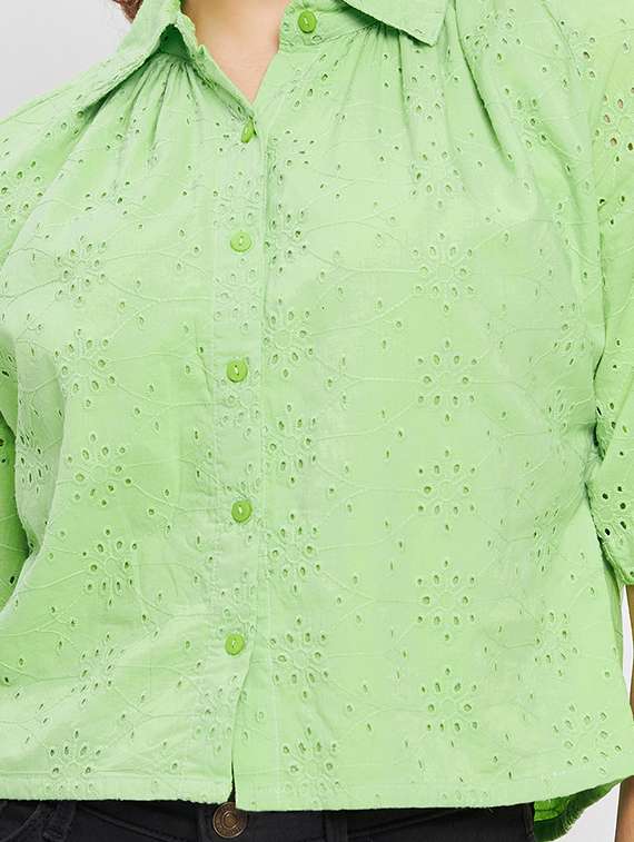 women's blouson collared top - 20056162 -  Standard Image - 4