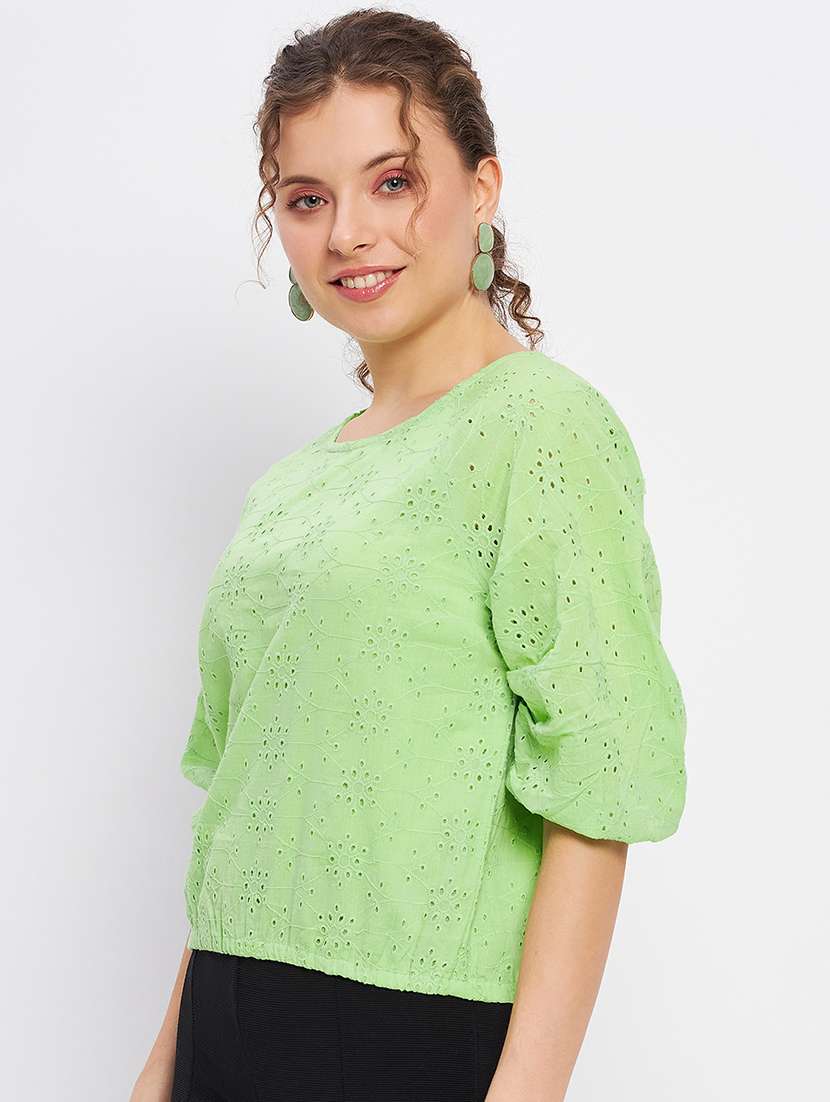 women's straight round neck top - 20056163 -  Standard Image - 1