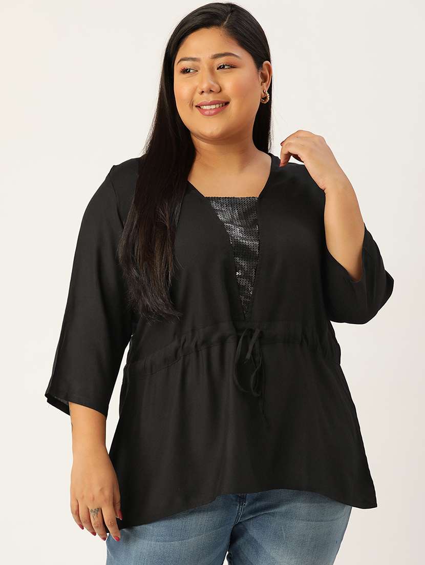 women's a line v neck top