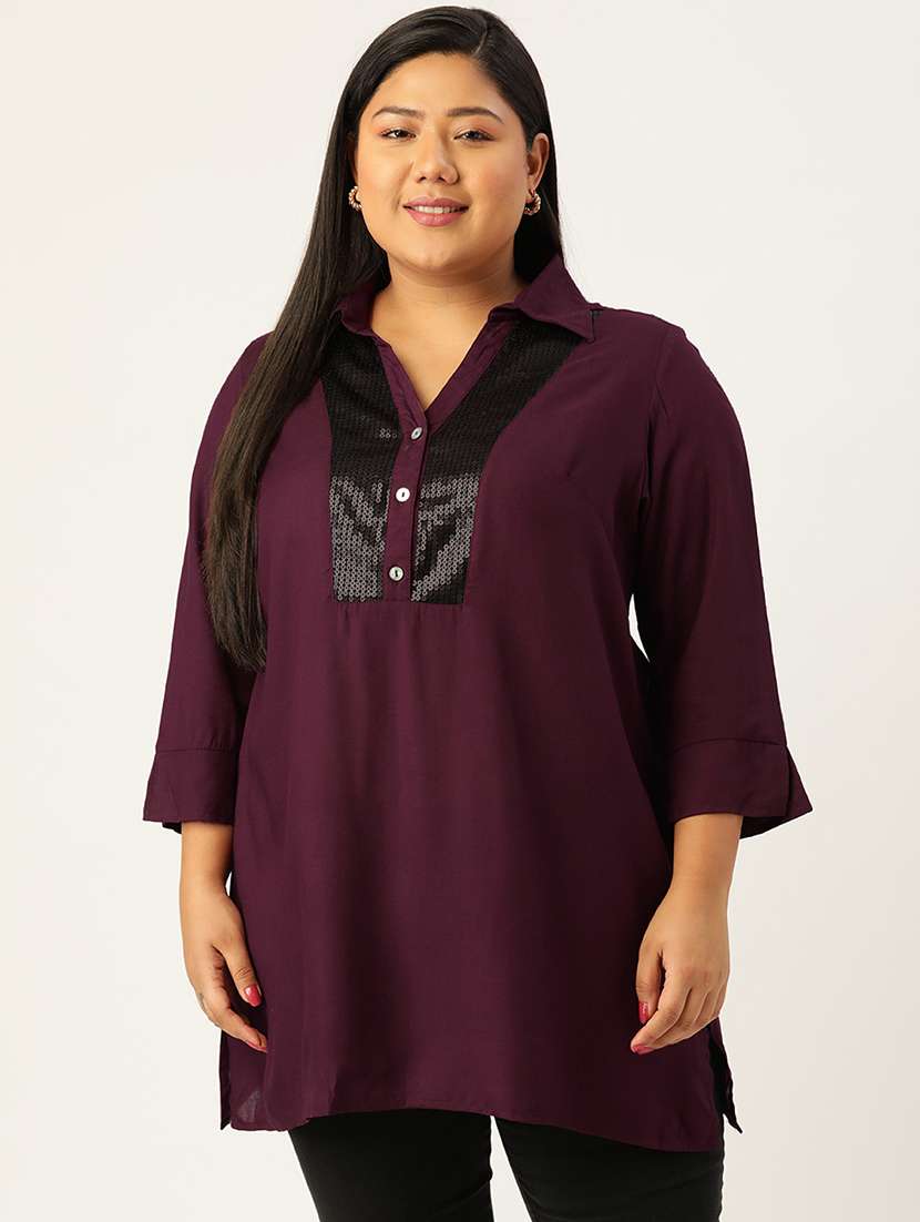 women's a line collared top