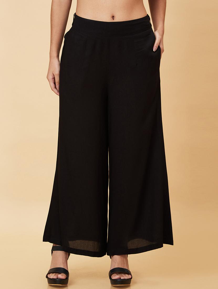 solid regular straight trouser - 20056383 -  Zoom Image - 0