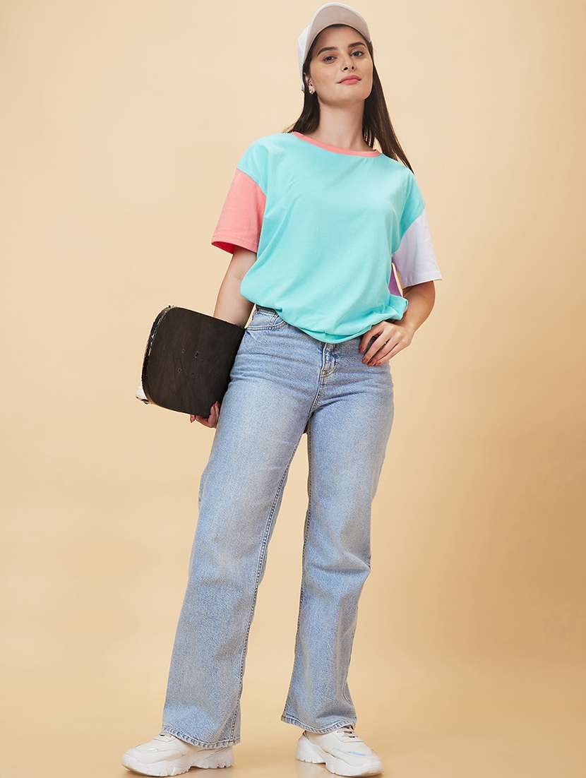 women multi coloured cotton regular t-shirt - 20056406 -  Standard Image - 4