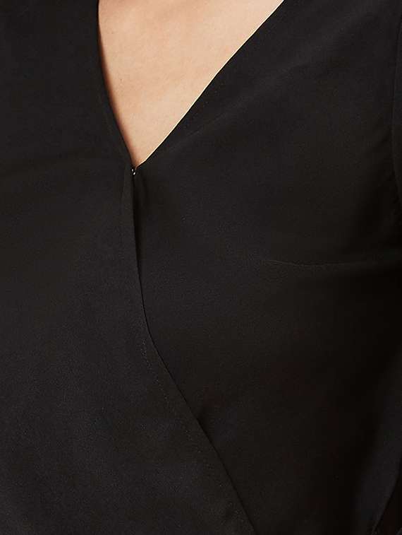 women's wrap v neck top - 20056430 - Standard Image - 4