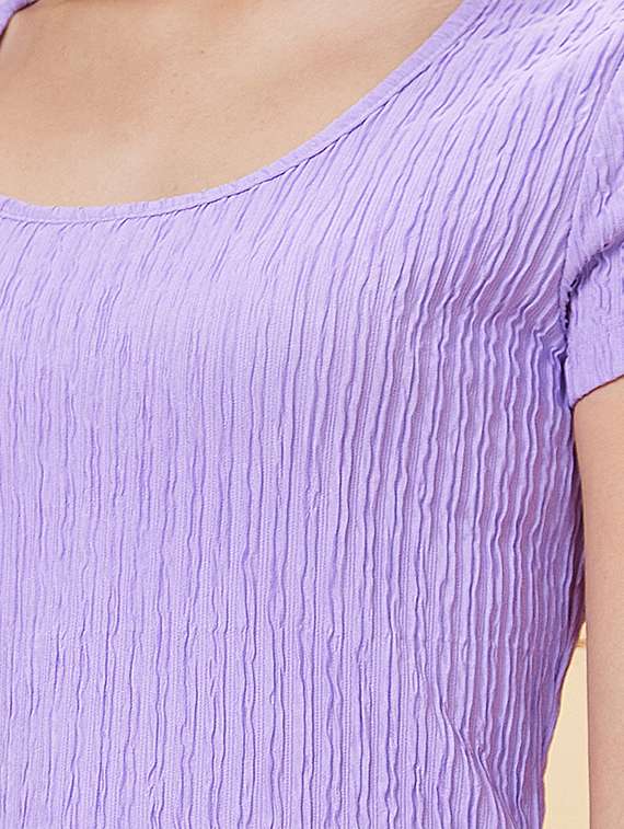 globus women lavender accordion pleated bodycon knee length dress - 20056441 -  Standard Image - 4