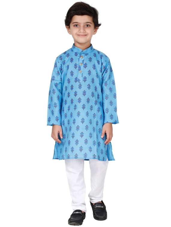 boys printed kurta pajama set