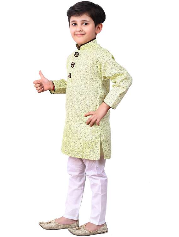 boys printed kurta pajama set - 20057447 -  Standard Image - 1