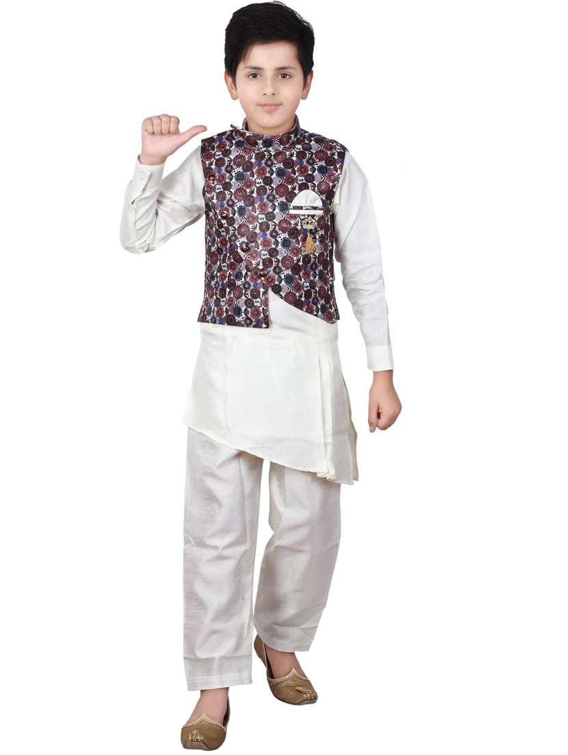 boys kurta pyjama with jacket - 20057532 -  Standard Image - 1