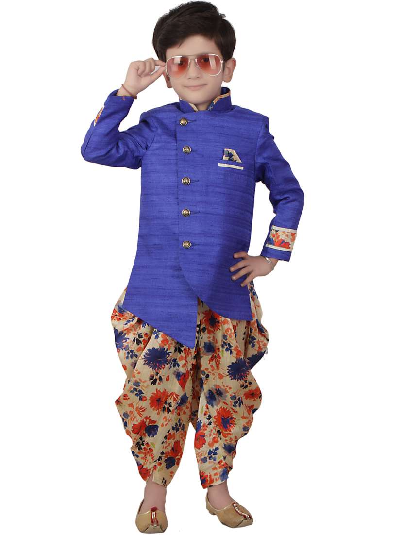 boys printed dhoti kurta set