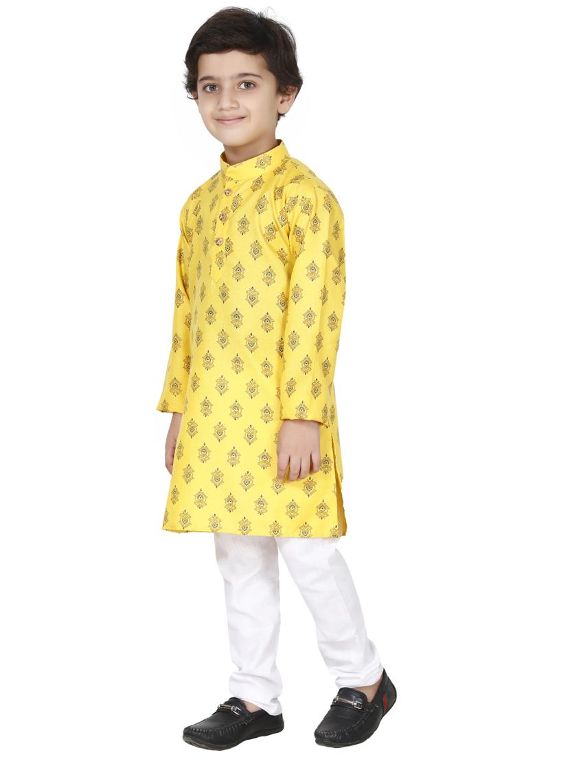 boys printed kurta pajama set - 20057569 - Standard Image - 1