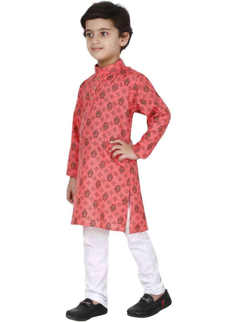 boys printed kurta pajama set - 20057575 -  Standard Image - 1