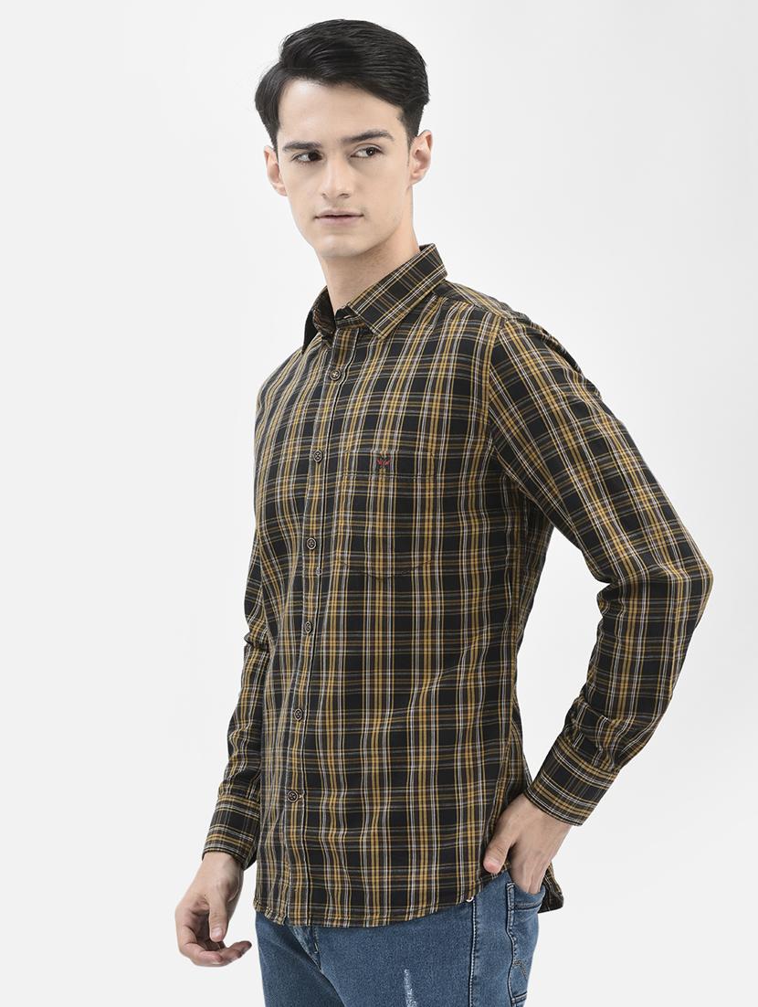 mens checks casual shirt - 20059130 - Standard Image - 1