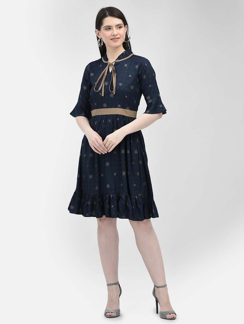 women's tiered dress printed dress