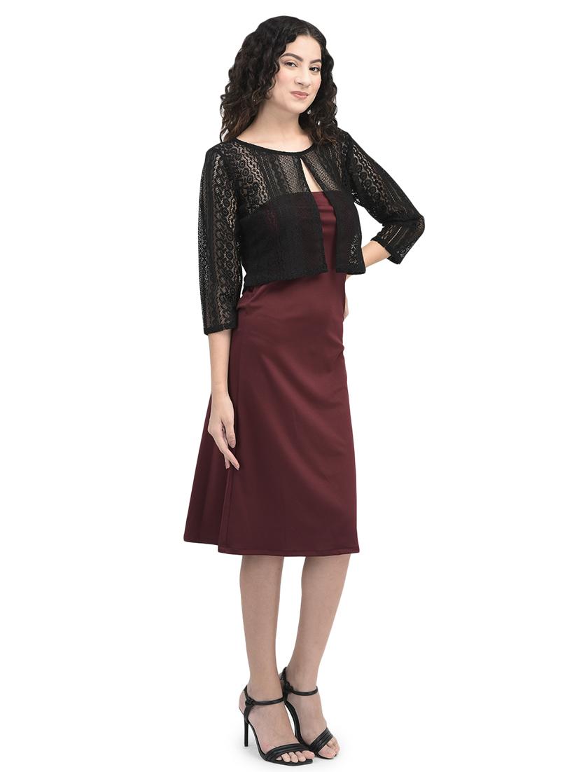 women's layered knee length dress - 20059961 -  Standard Image - 1
