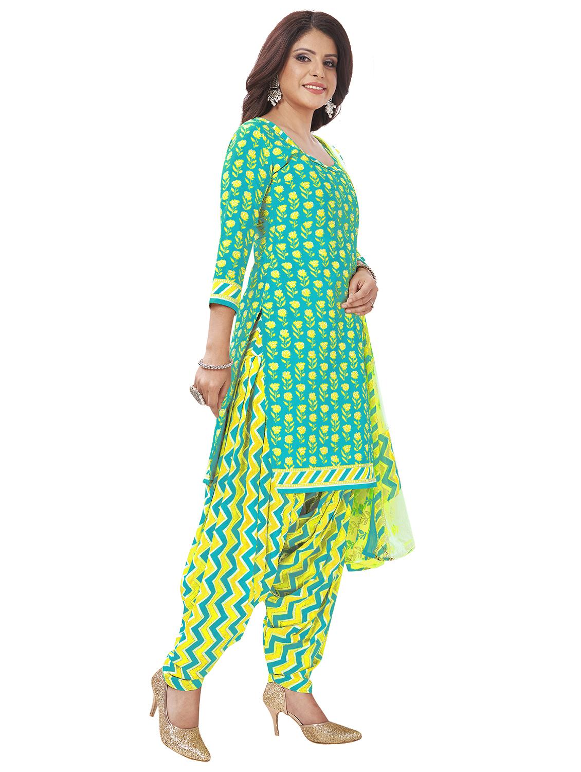 women printed unstitched suit set - 20059978 - Standard Image - 1