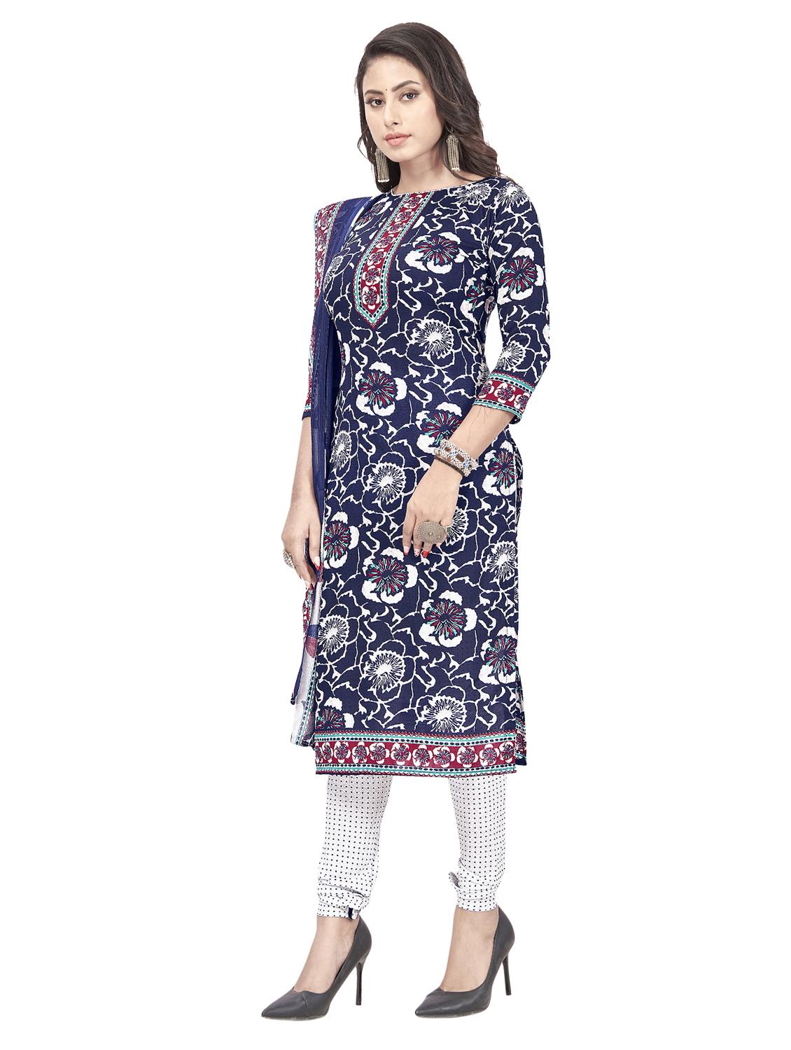 women printed unstitched suit set - 20059988 - Standard Image - 1