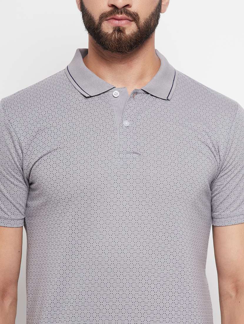 men's printed cotton polo t-shirt - 20060190 -  Standard Image - 4