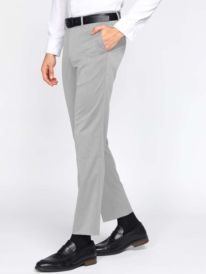 streetvibes regular fit men grey trousers - 20060281 -  Standard Image - 1