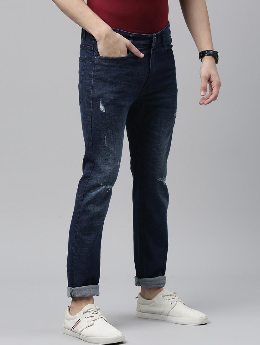 blue cotton ripped jeans - 20060317 - Standard Image - 1