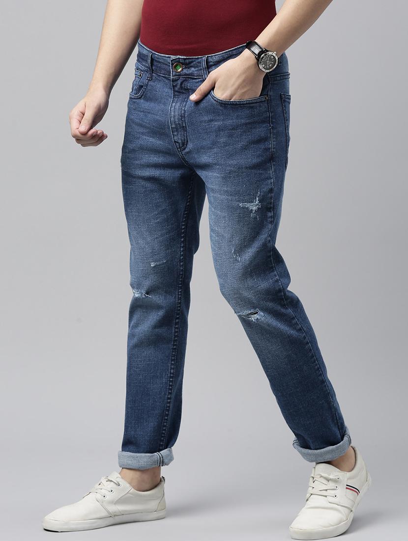 mens slim fit distressed jeans - 20060318 - Standard Image - 1