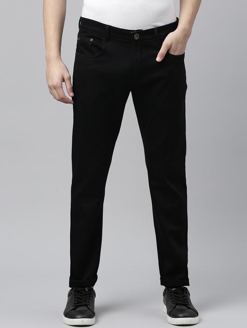 men solid mid rise jeans - 20060326 - Standard Image - 0