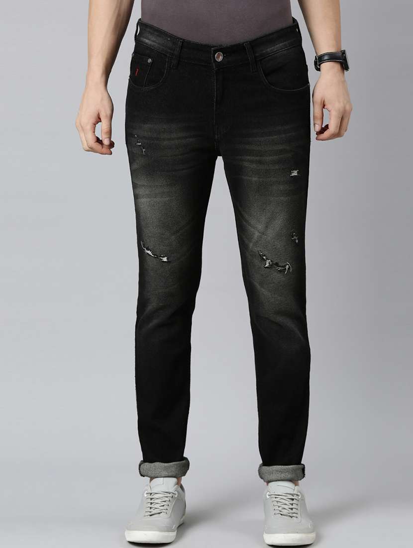 mens slim fit distressed jeans