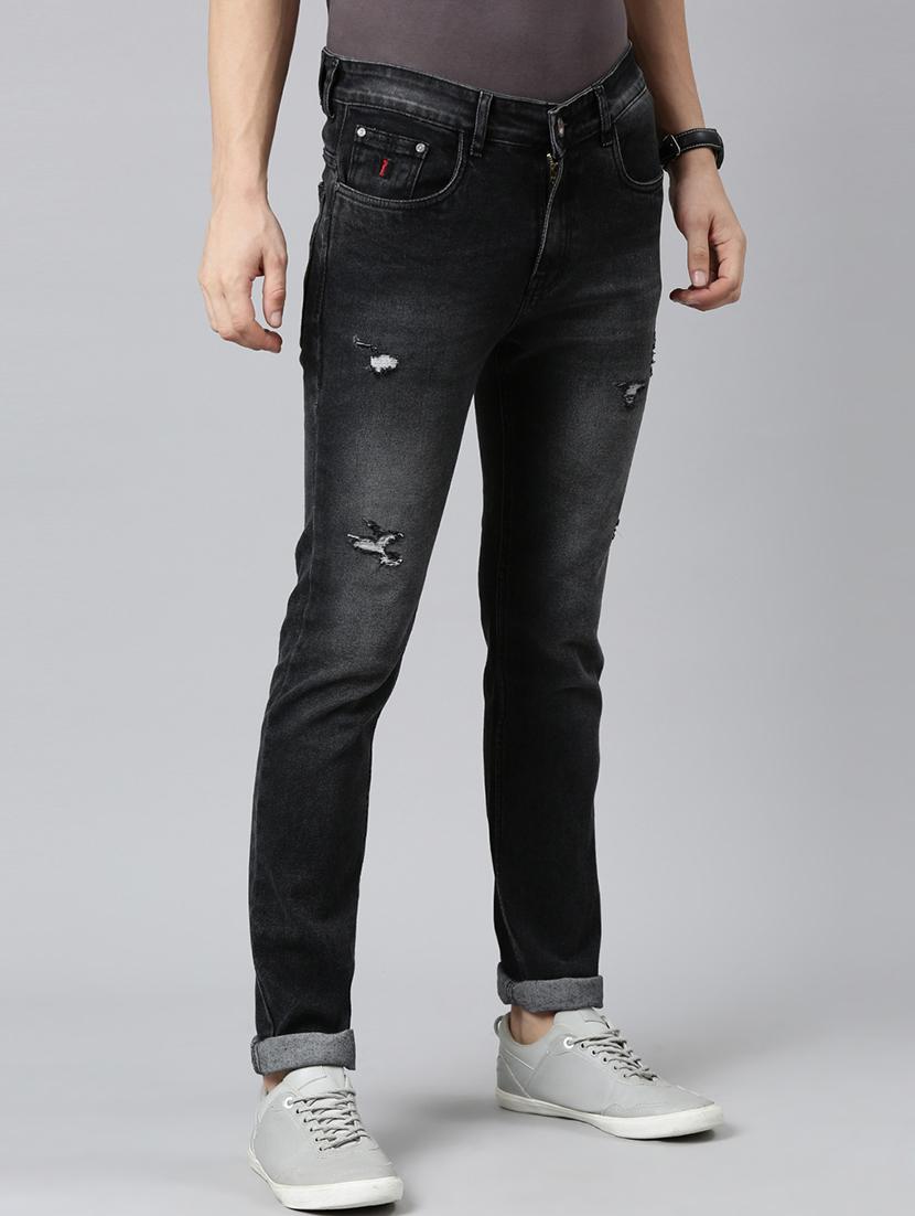 mens slim fit distressed jeans - 20060366 - Standard Image - 1