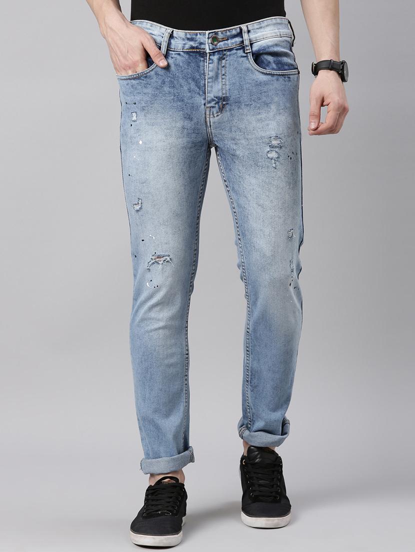 mens slim fit distressed jeans - 20060381 - Zoom Image - 0