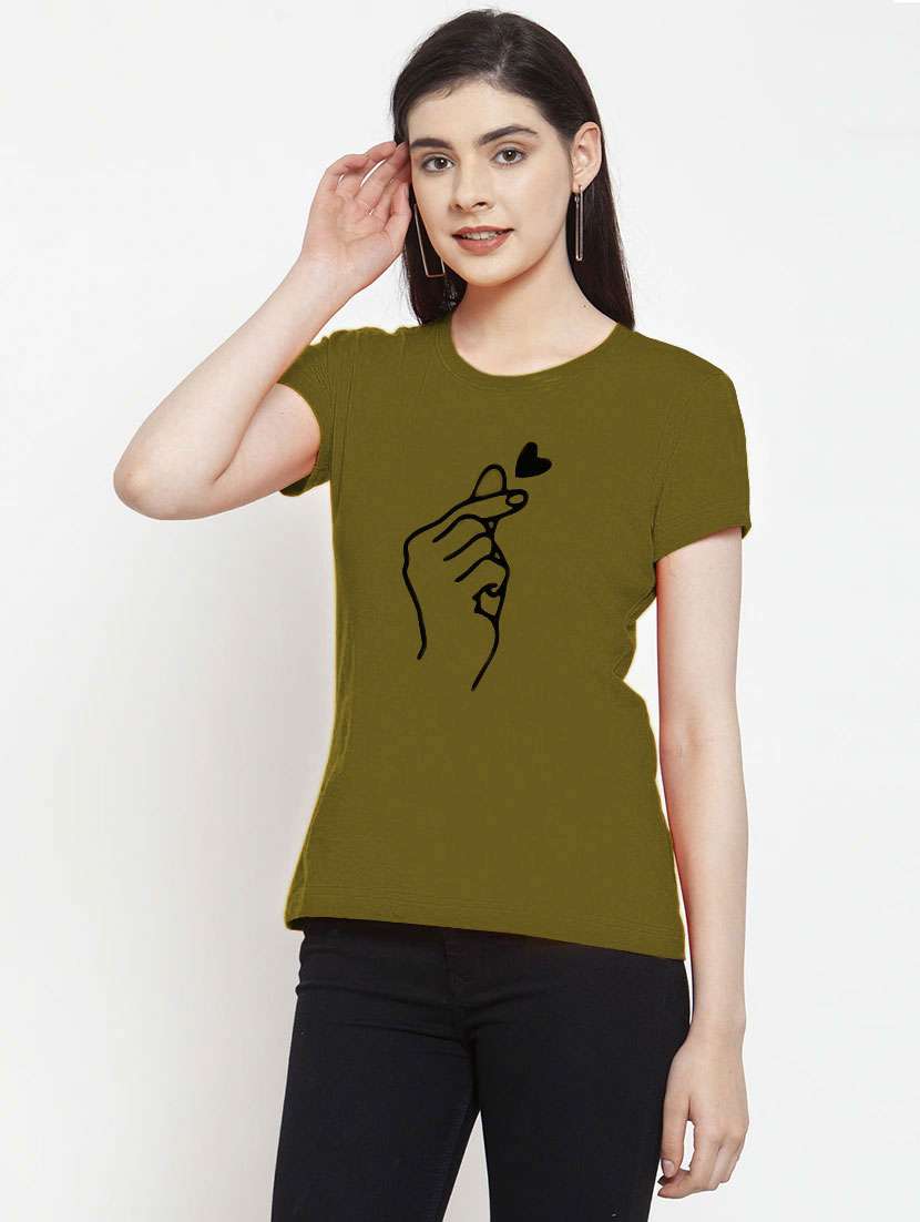 women's front print round neck t-shirt - 20060510 - Standard Image - 1