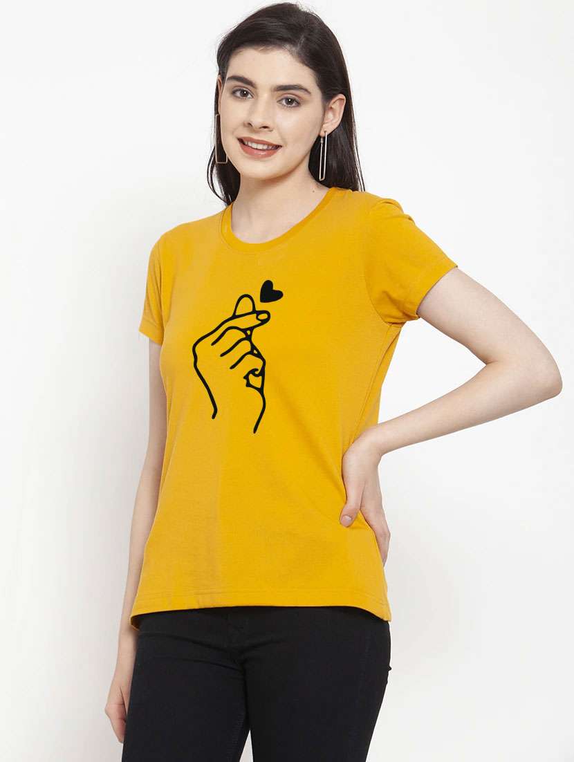 women's front print round neck t-shirt - 20060512 -  Standard Image - 1