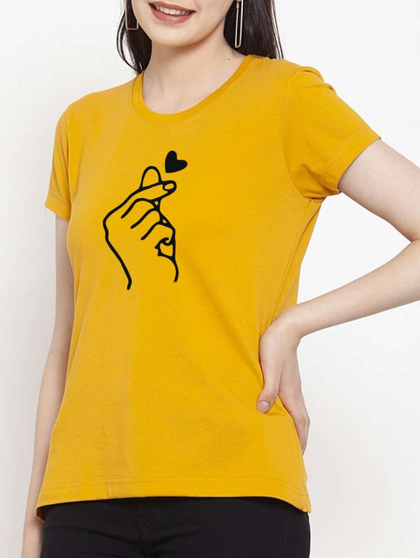 women's front print round neck t-shirt - 20060512 -  Standard Image - 4