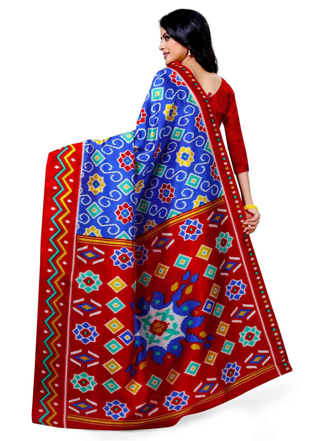 blue printed dharmavaram saree - 20060660 -  Standard Image - 1