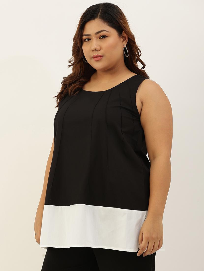 women's straight round neck top - 20061056 - Standard Image - 1