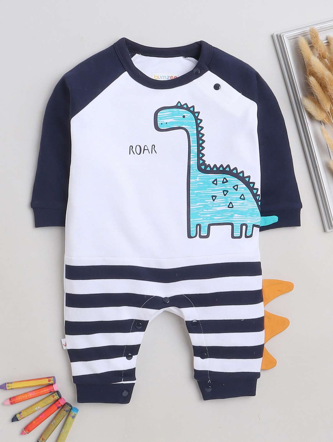kids printed cotton romper
