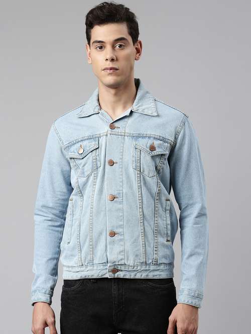 blue washed denim jacket - 20061603 - Standard Image - 0