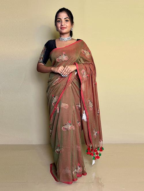 women's embroidered saree - 20063986 - Standard Image - 0
