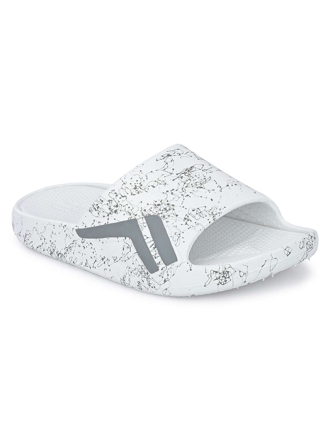 white rubber slip on flip flops - 20064005 -  Standard Image - 1